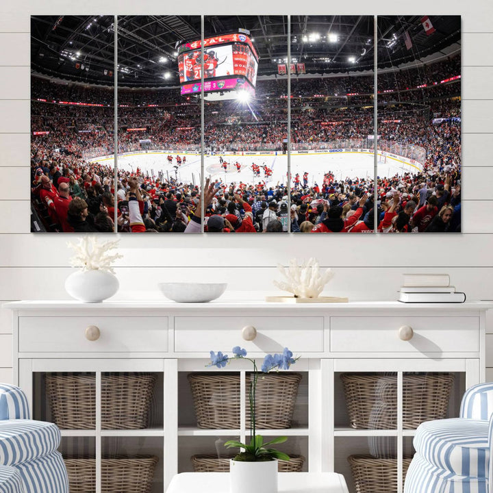 Amerant Bank Arena Wall Art Canvas Print - Basketball Arena Stadium Print