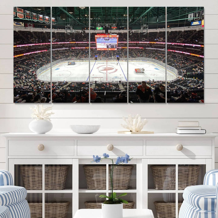 Honda Center California Anaheim Ducks Ice Hockey Stadium Wall Art Canvas Print