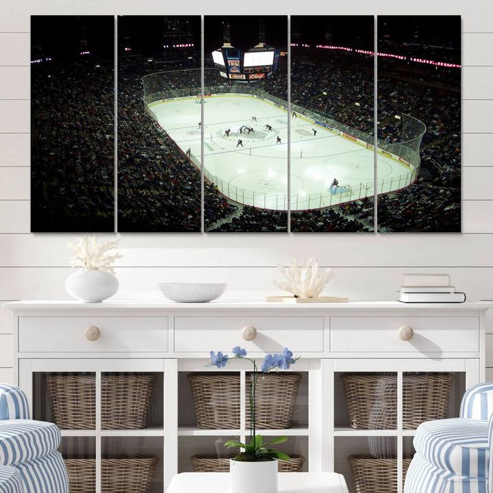 Nationwide Arena Ohio Columbus Blue Jackets Hockey Stadium Wall Art Canvas Print