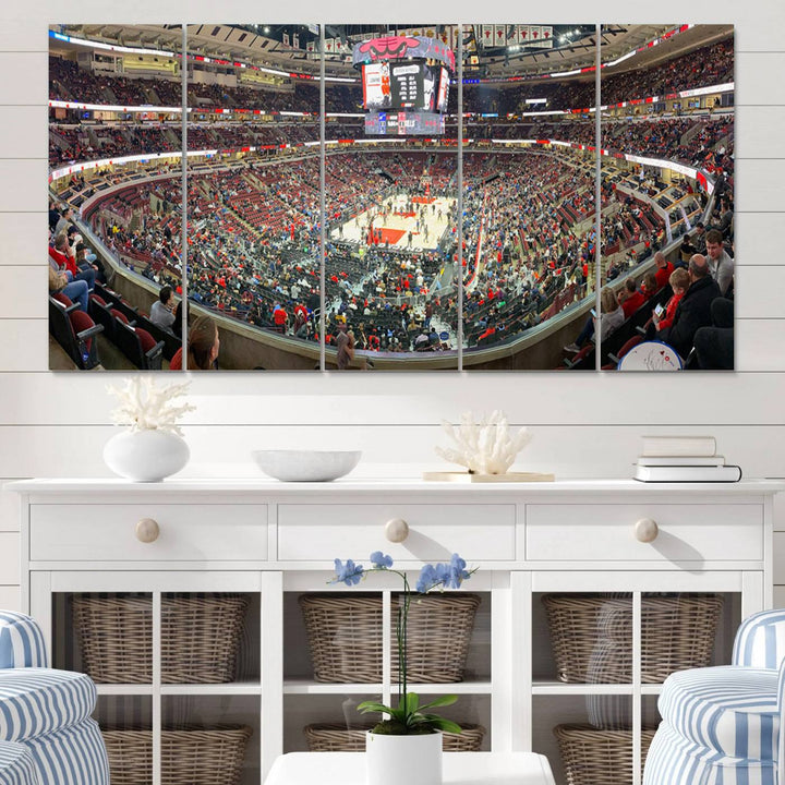 United Center Chicago Bulls Stadium Wall Art Canvas Print