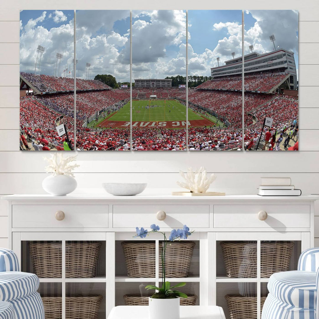 Canvas print of Carter-Finley Stadium, showcasing the NC State Wolfpack.