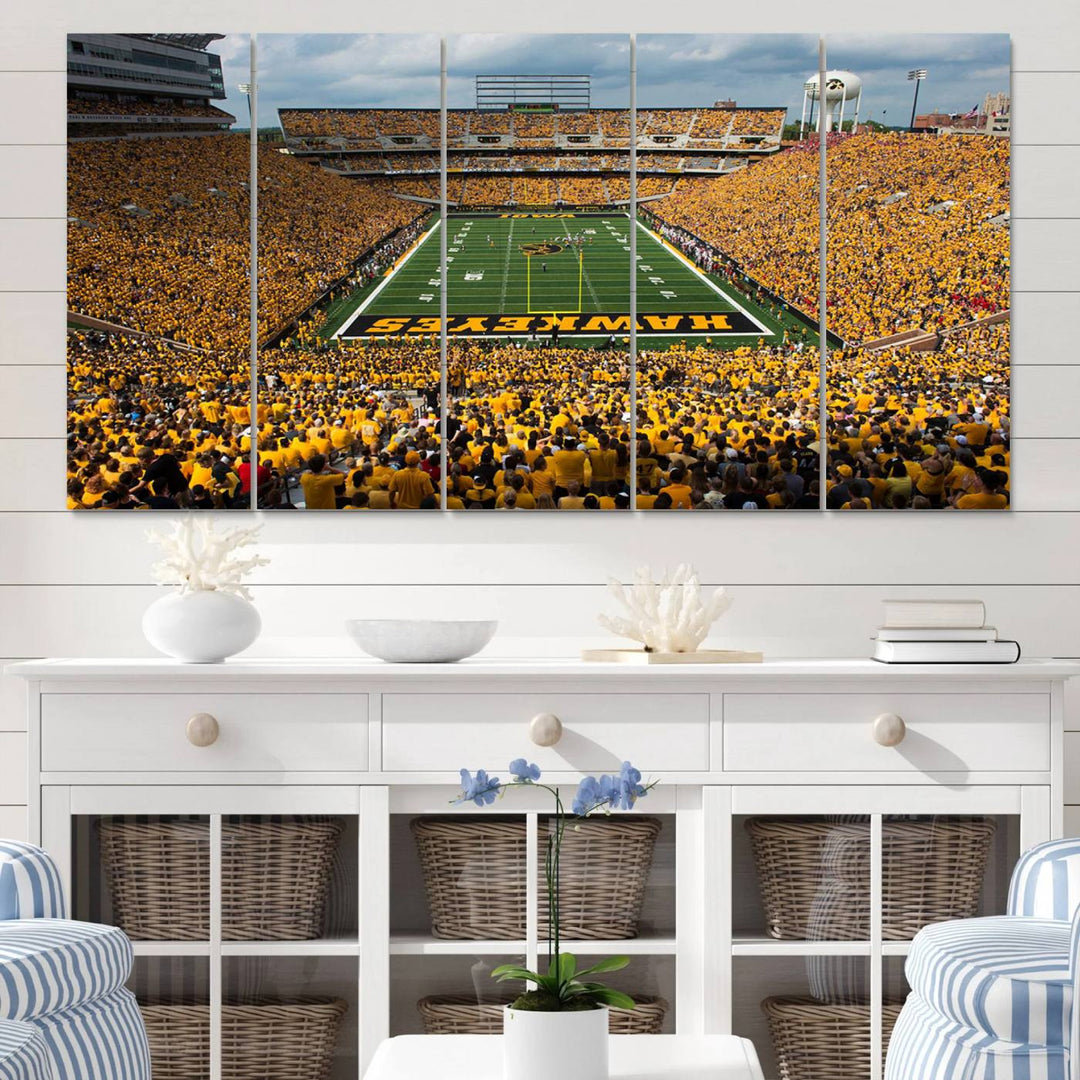 Kinnick Stadium - Iowa Hawkeyes Football Team Print - Iowa City Kinnick Stadium Wall Art Canvas Print