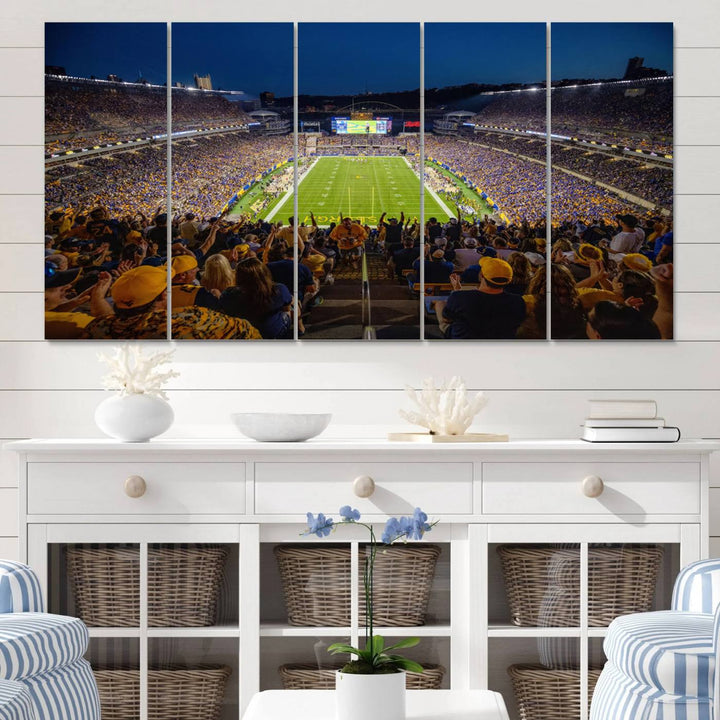 Pittsburgh Panthers Football Team Print - Pittsburgh Acrisure Stadium Wall Art Canvas Print