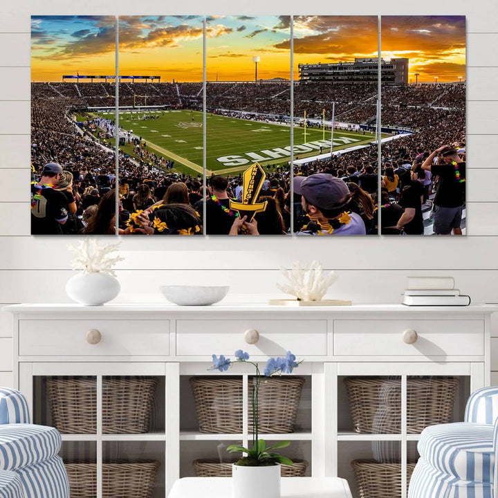 UCF Knights Football Team Print - Orlando FBC Mortgage Stadium Wall Art Canvas Print