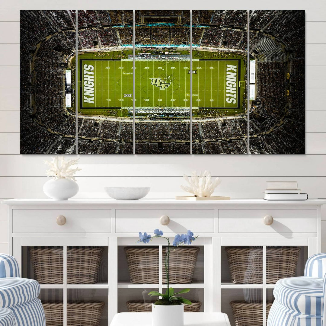 UCF Knights Football Team Print - Orlando FBC Mortgage Stadium Wall Art Canvas Print