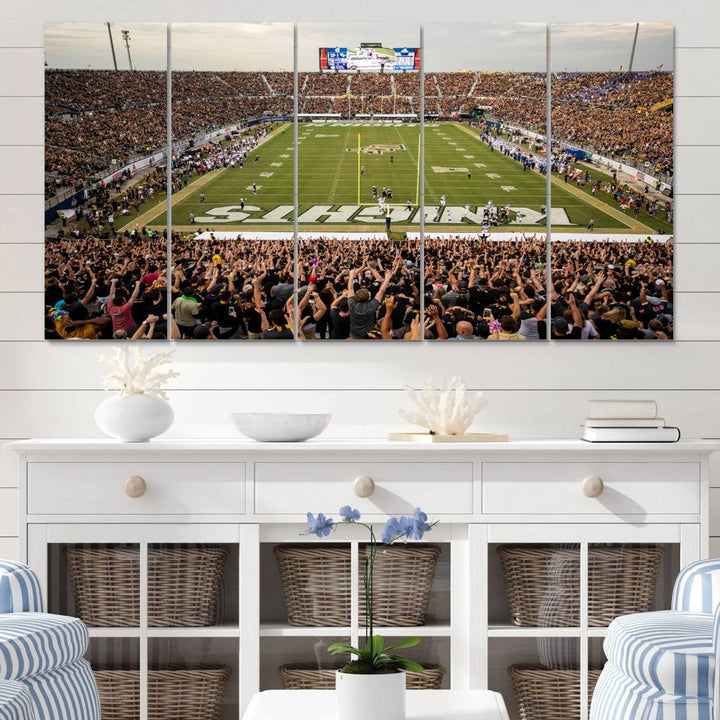 UCF Knights Football Team Print - Orlando FBC Mortgage Stadium Wall Art Canvas Print