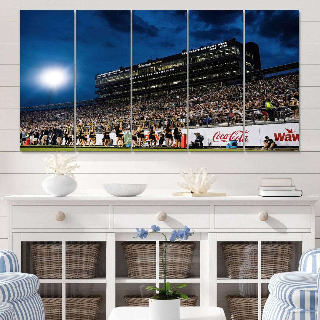 UCF Knights Football Team Print - Orlando FBC Mortgage Stadium Wall Art Canvas Print