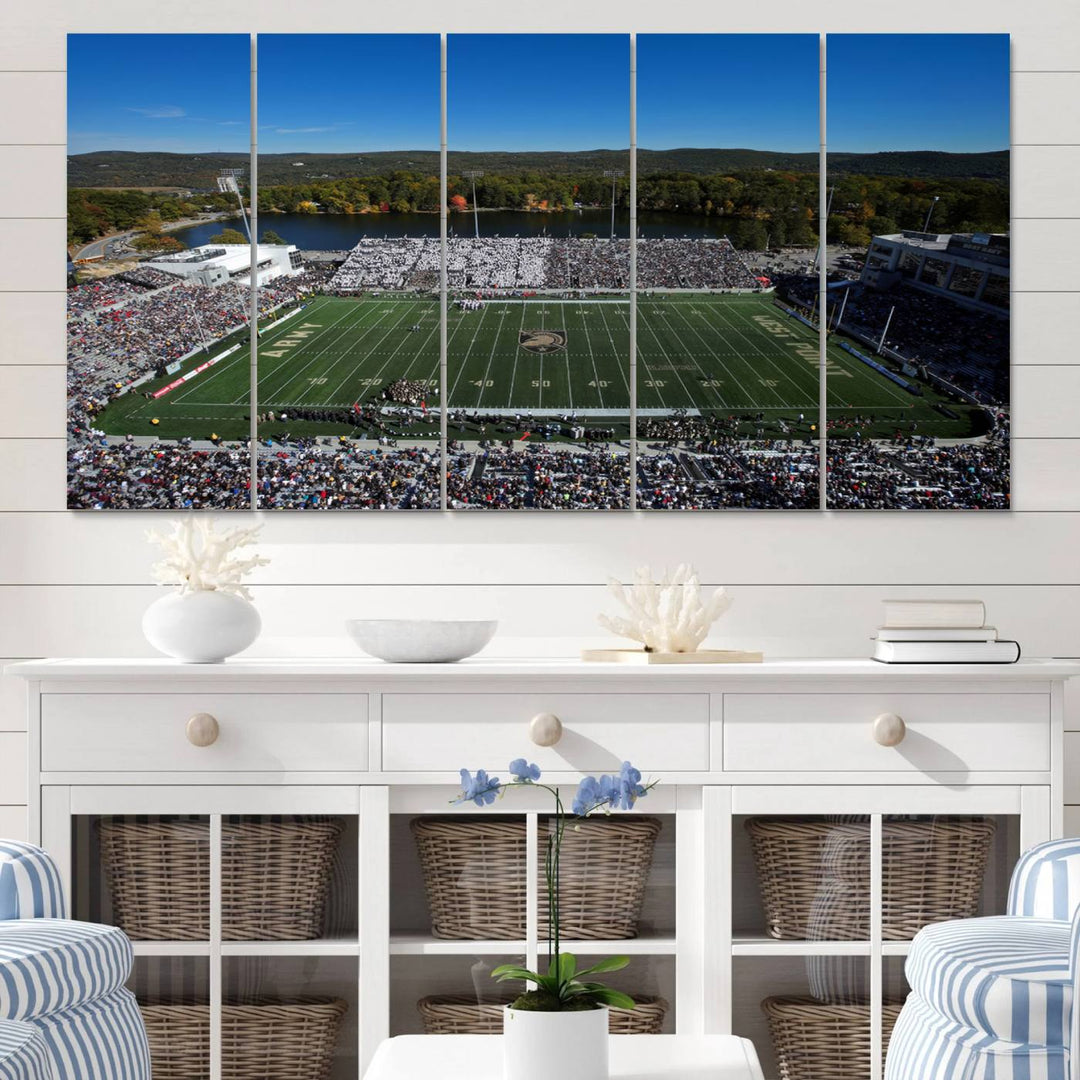 Army Black Knights Football Team Print - West Point Michie Stadium Wall Art Canvas Print