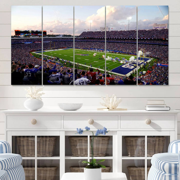 Buffalo Bills Football Team Print - Buffalo Highmark Stadium Wall Art Canvas Print