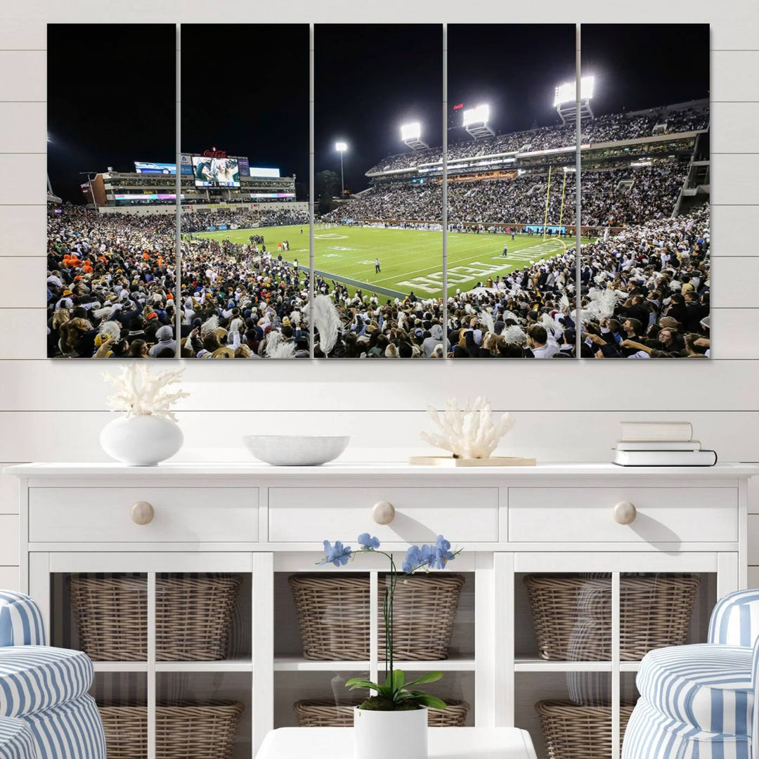 Georgia Tech Yellow Jackets Football Team Print - Atlanta Bobby Dodd Stadium Wall Art Canvas Print