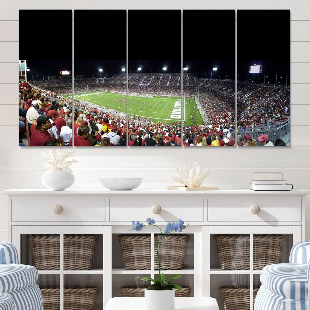 Stanford University Cardinal Football Team Print - Stanford Stadium Wall Art Canvas Print