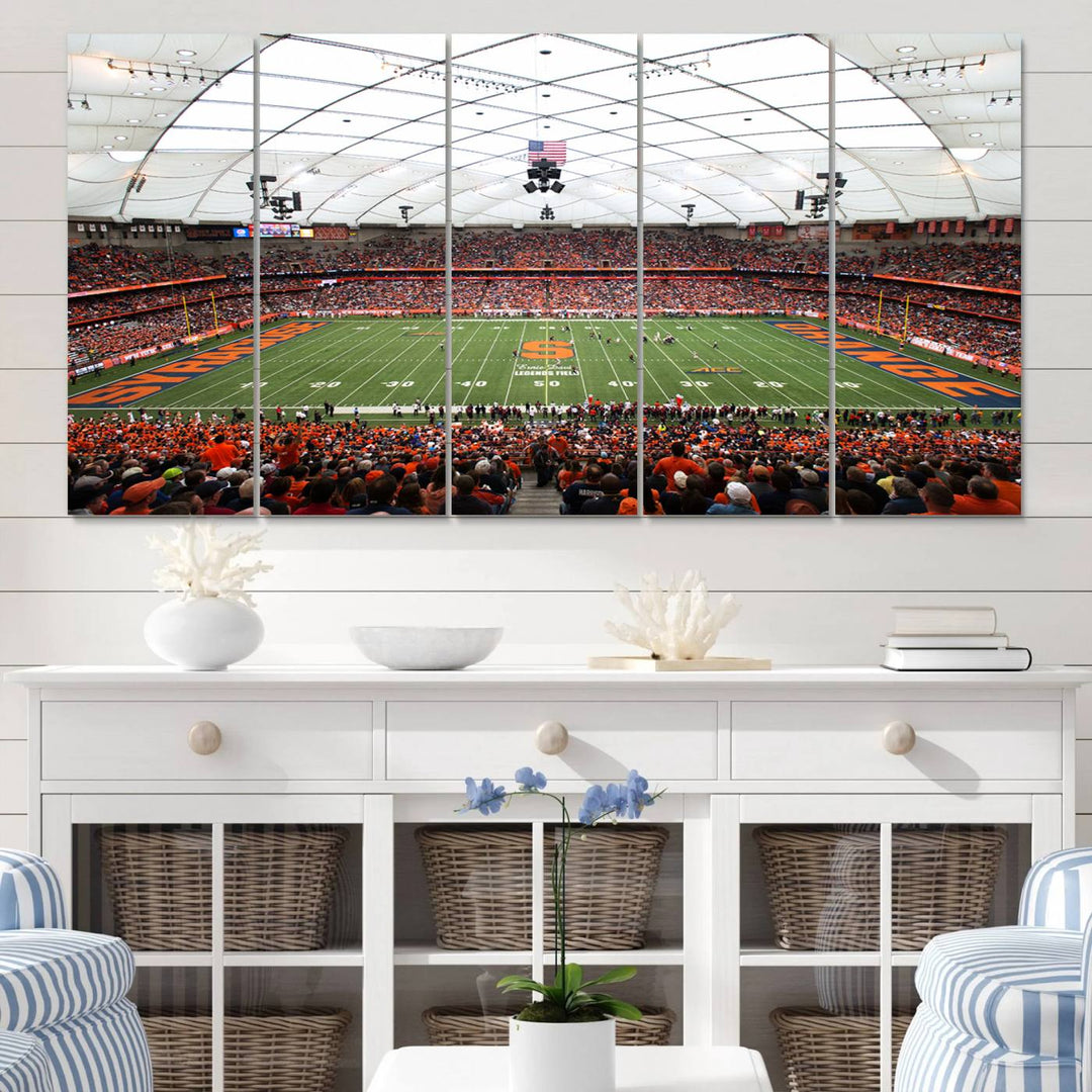 Syracuse University Orange Football Team Print - Syracuse JMA Wireless Dome Wall Art Canvas Print.