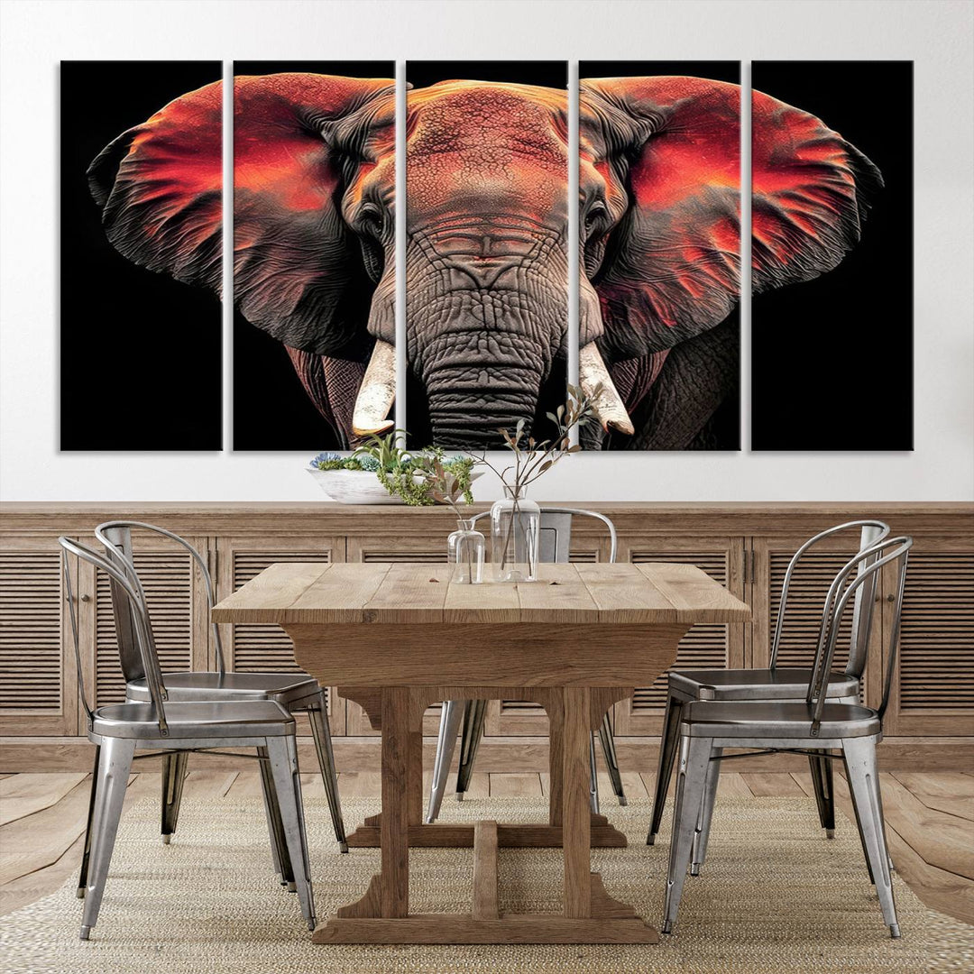 Elephant Wall Art Canvas Print, perfect for animal lovers.