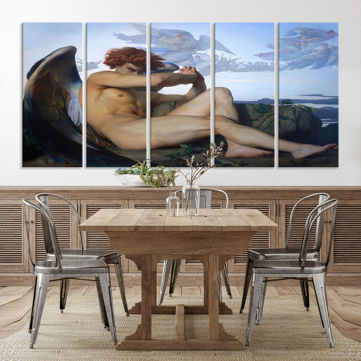 Fallen Angel Wall Art Canvas Print displayed above.