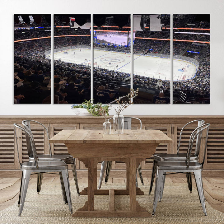 Amalie Arena Florida Wall Art Canvas Print - NHL Hockey Stadium Print