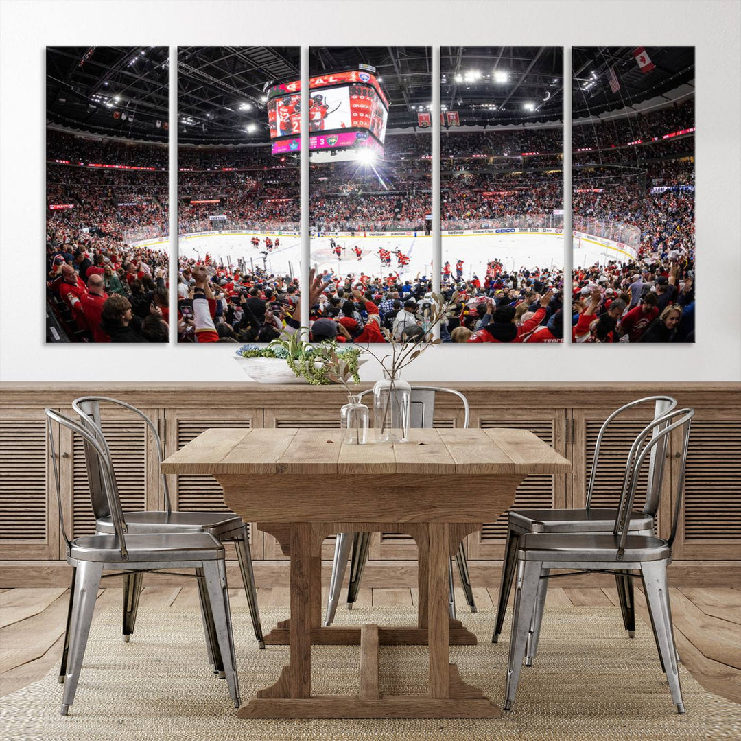 Amerant Bank Arena Wall Art Canvas Print - Basketball Arena Stadium Print