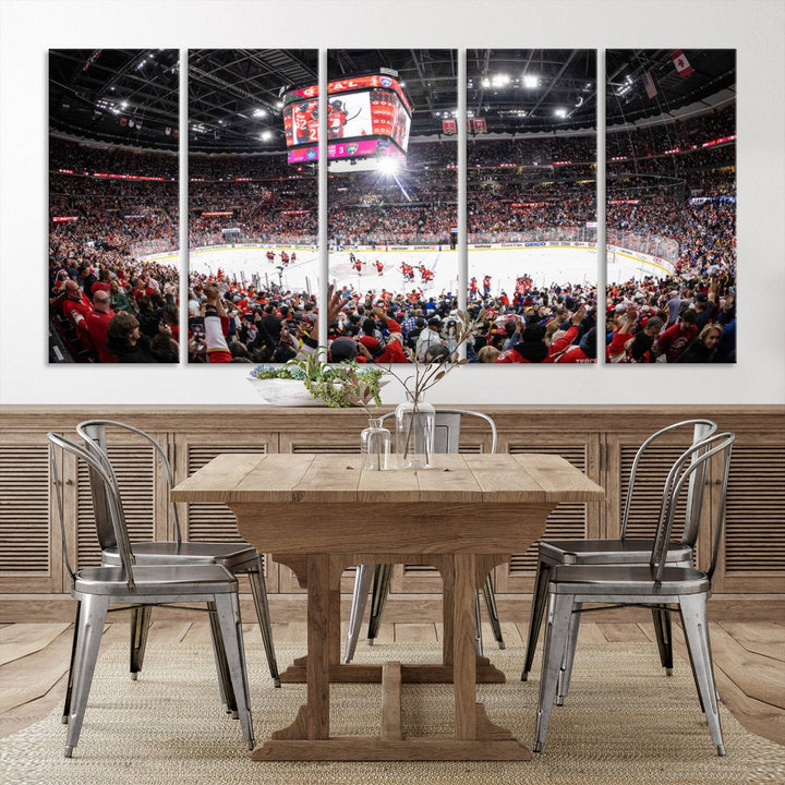 Amerant Bank Arena Wall Art Canvas Print - Basketball Arena Stadium Print