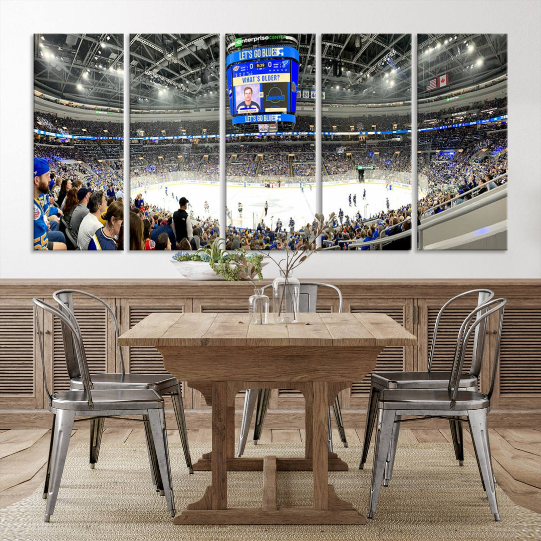 Enterprise Center | Missouri St. Louis Blues Ice Hockey Stadium Wall Art | Canvas Print | Ready to Hang