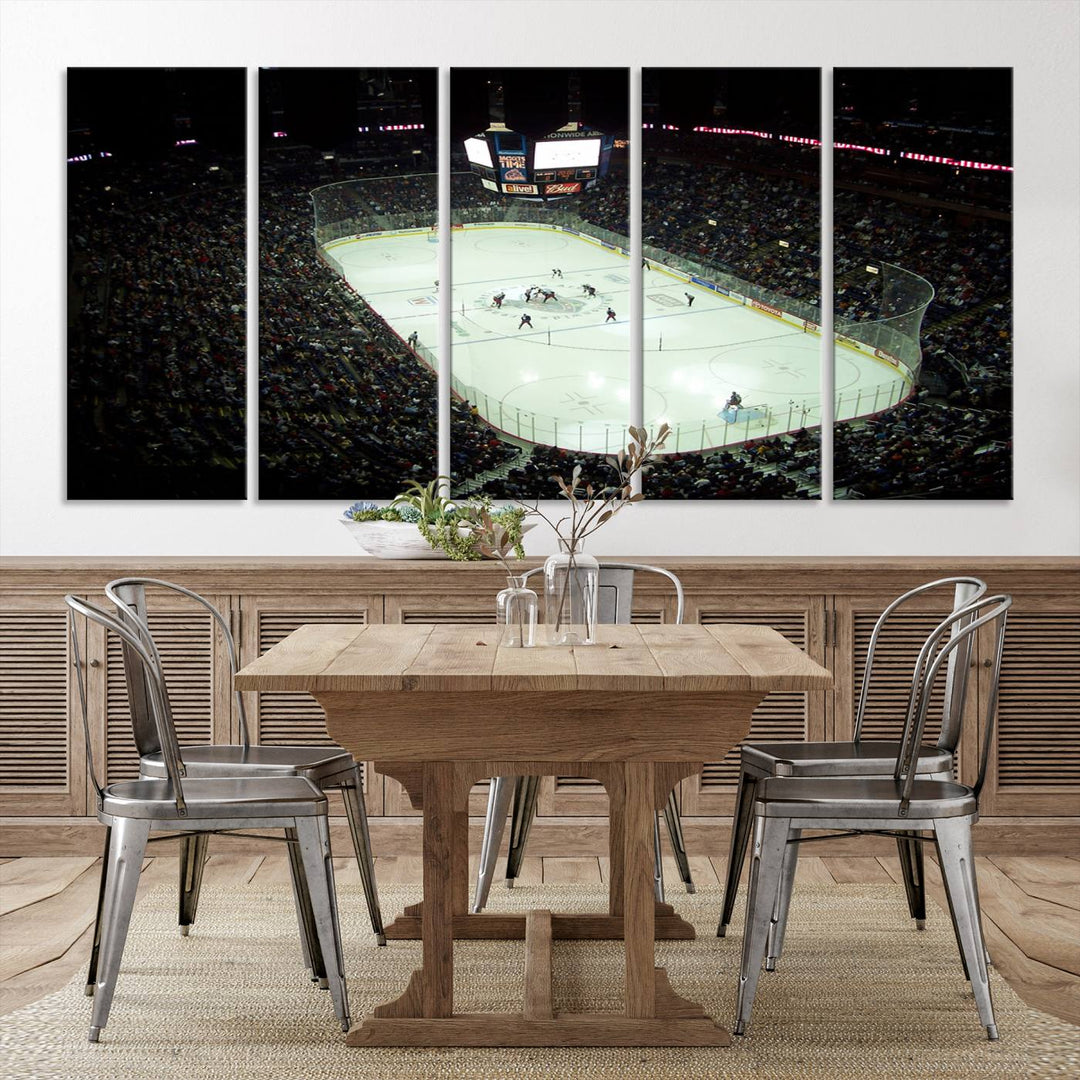 Nationwide Arena Ohio Columbus Blue Jackets Hockey Stadium Wall Art Canvas Print