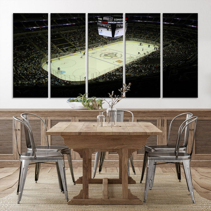 PPG Paints Arena Pennsylvania Pittsburgh Penguins Hockey Stadium Wall Art Canvas Print