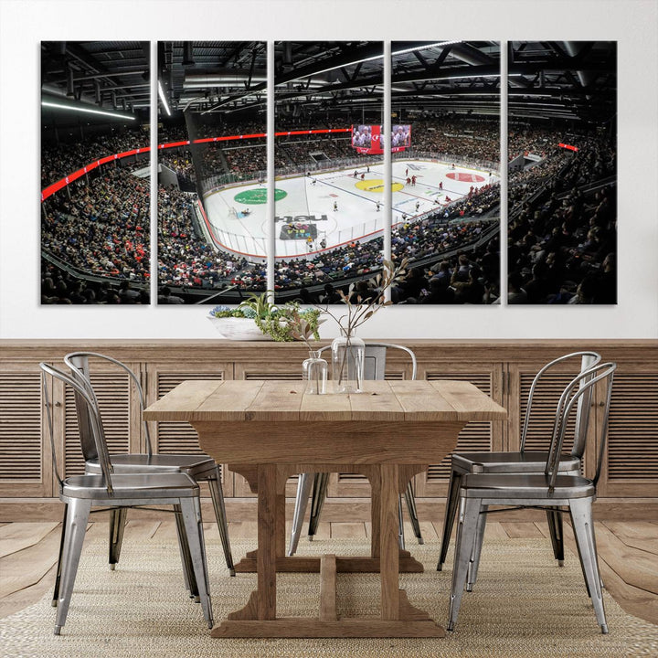 Vaudoise Lausanne Ice Hockey Arena Stadium Wall Art Canvas Print