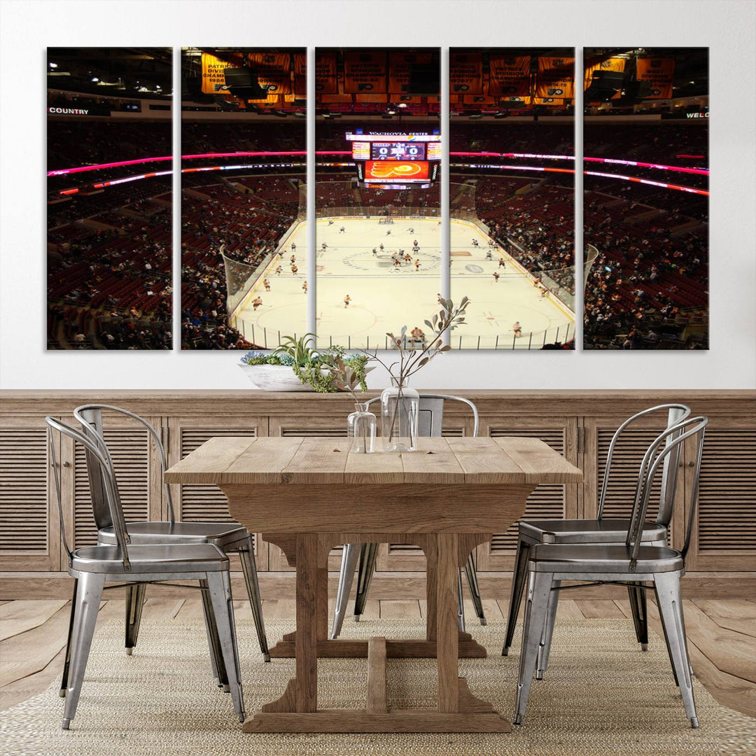 Wachovia Center Priort of Lyers Game Ice Hockey Stadium Wall Art Canvas Print