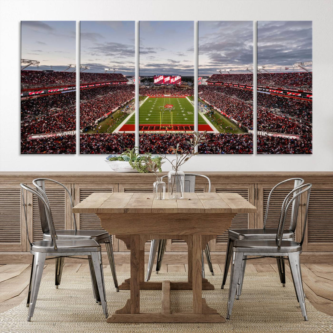 Florida Tampa Raymond James Stadium Wall Art Canvas Print - NFL Football Stadium Print