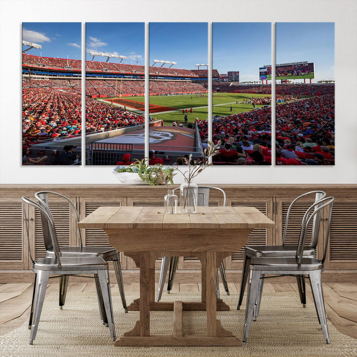 Tampa Stadium Wall Art Canvas Print.