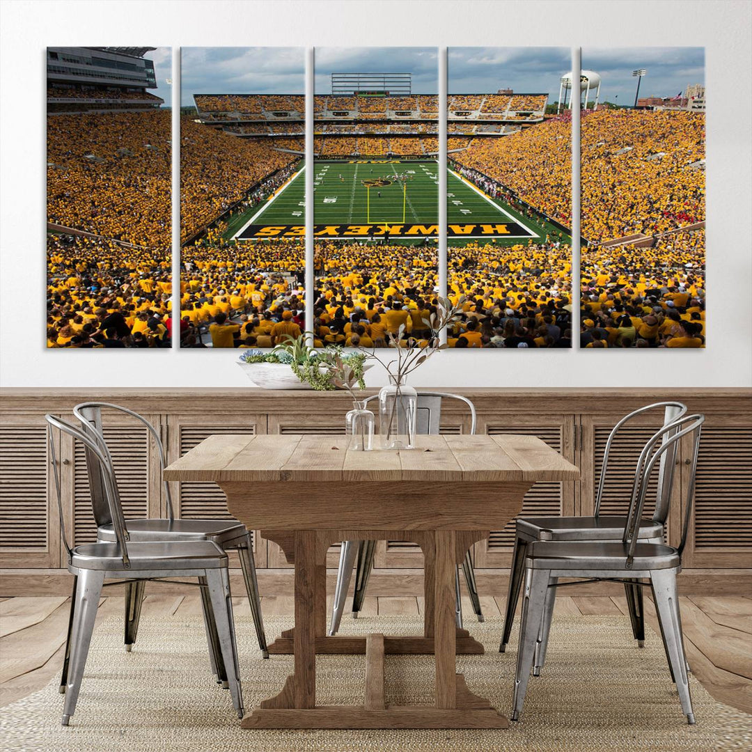 Kinnick Stadium - Iowa Hawkeyes Football Team Print - Iowa City Kinnick Stadium Wall Art Canvas Print