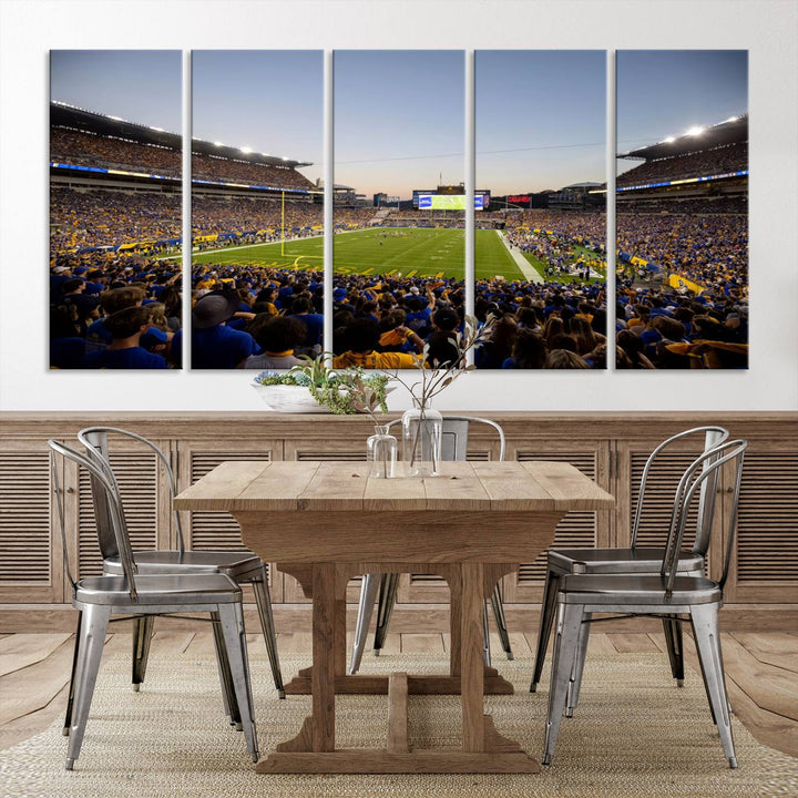 Pittsburgh Panthers Football Team Print - Pittsburgh Acrisure Stadium Wall Art Canvas Print