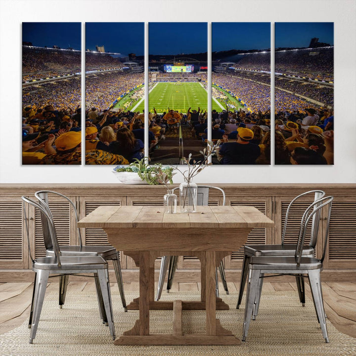 Pittsburgh Panthers Football Team Print - Pittsburgh Acrisure Stadium Wall Art Canvas Print