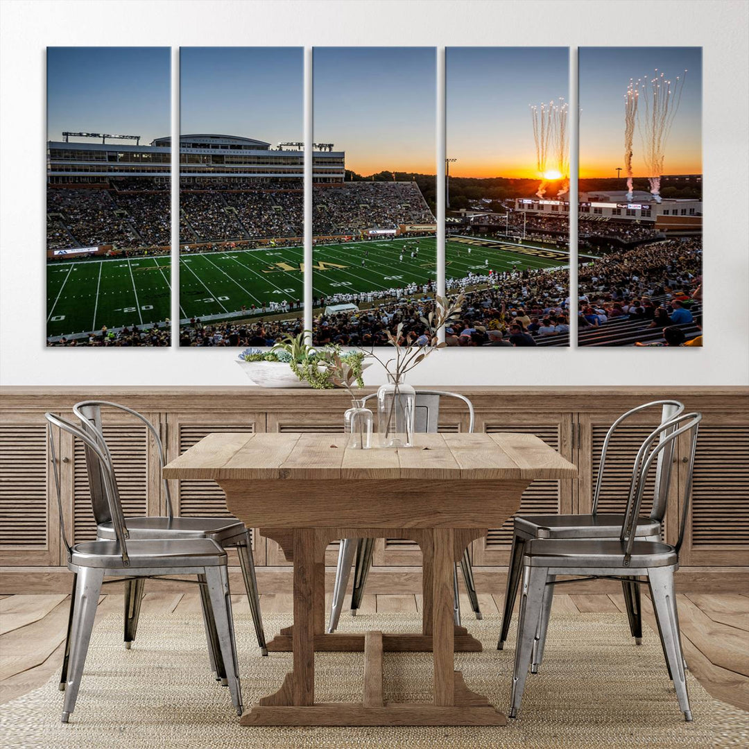 Demon Deacons Football Team Print - Winston-Salem Allegacy Federal Credit Union Stadium Wall Art Canvas Print