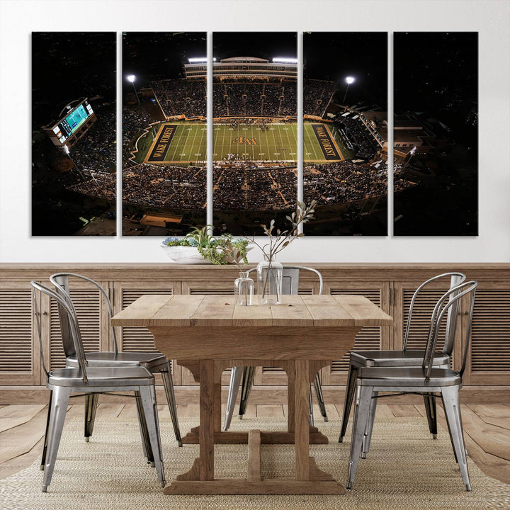 Wake Forest University Demon Deacons Football Team Print - Winston-Salem Allegacy Federal Credit Union Stadium Wall Art Canvas Print