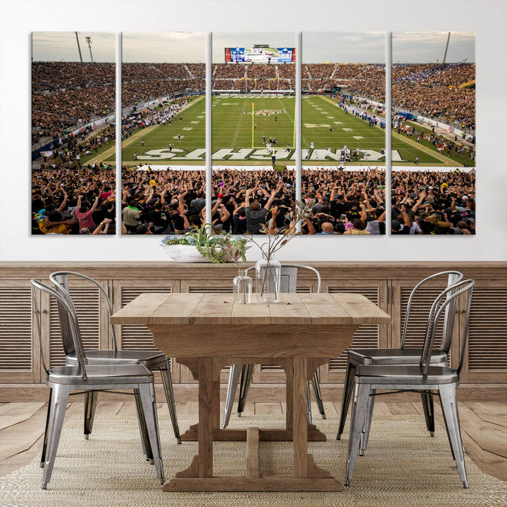 UCF Knights Football Team Print - Orlando FBC Mortgage Stadium Wall Art Canvas Print