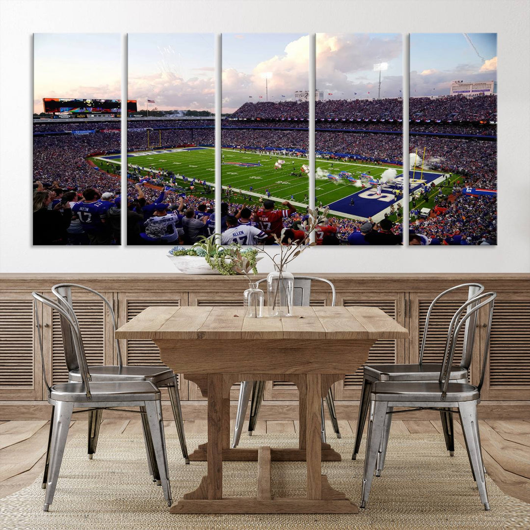 Buffalo Bills Football Team Print - Buffalo Highmark Stadium Wall Art Canvas Print