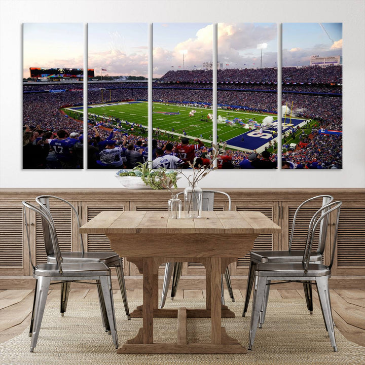 Buffalo Bills Football Team Print - Buffalo Highmark Stadium Wall Art Canvas Print