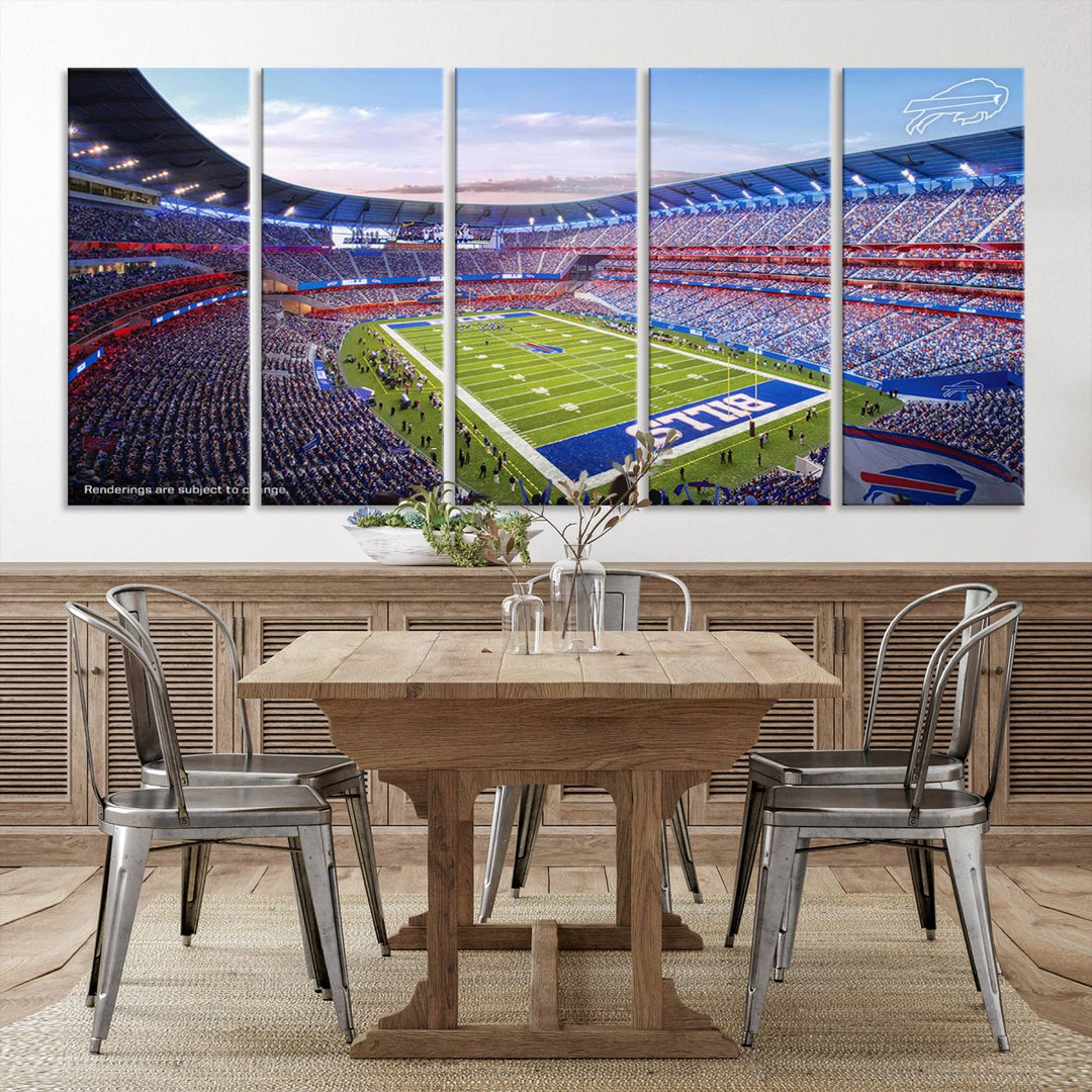 Buffalo Bills Football Team Print - Buffalo Highmark Stadium Wall Art Canvas Print