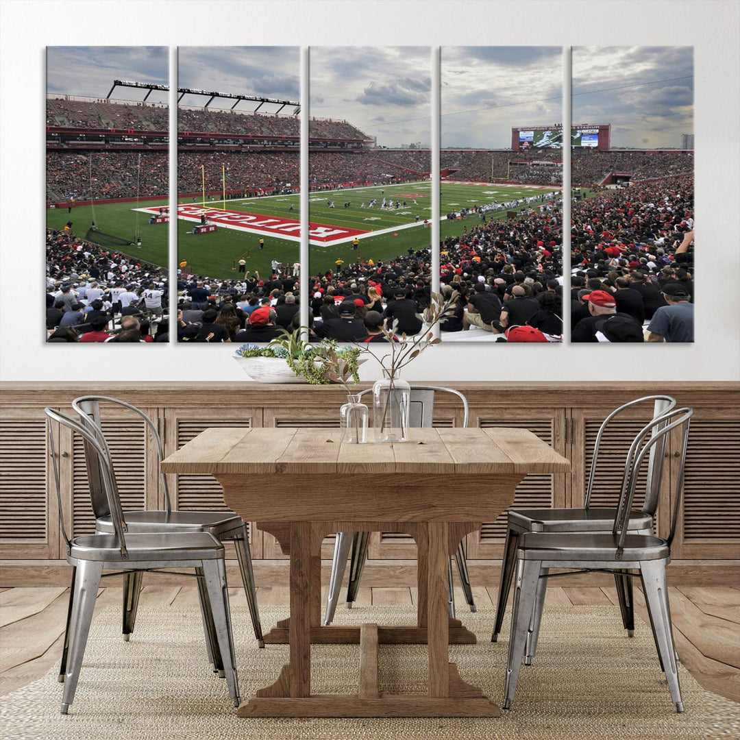 Rutgers Scarlet Knights Football Team Print - SHI Stadium, Piscataway Wall Art Canvas Print