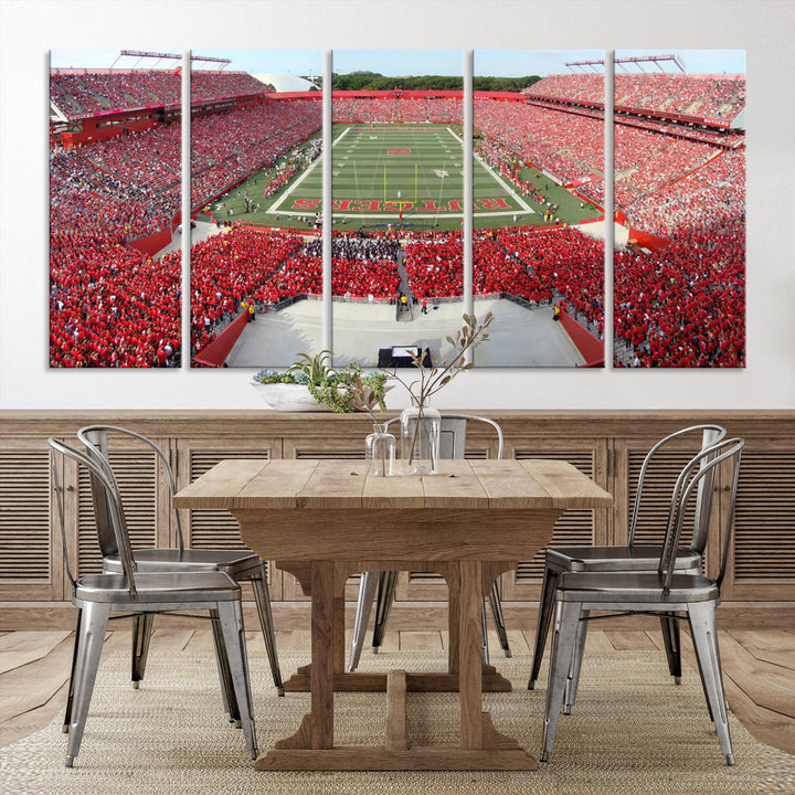 Rutgers Scarlet Knights Football Team Print - Piscataway SHI Stadium Wall Art Canvas Print