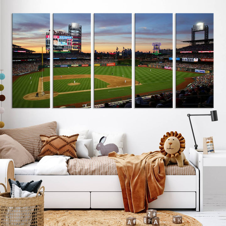 Philadelphia Phillies Baseball Team Print - Philadelphia Citizens Bank Park Stadium Wall Art Canvas Print