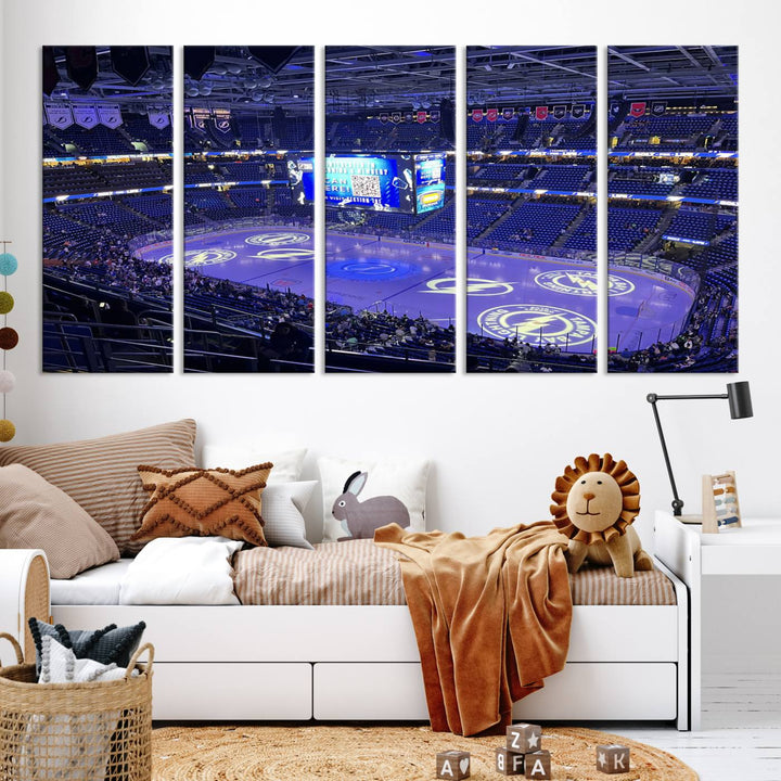 Amalie Arena Florida Wall Art Canvas Print - NHL Hockey Stadium Print