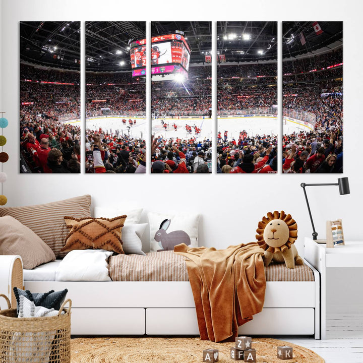 Amerant Bank Arena Wall Art Canvas Print - Basketball Arena Stadium Print