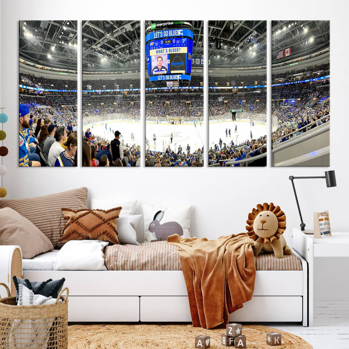 Enterprise Center | Missouri St. Louis Blues Ice Hockey Stadium Wall Art | Canvas Print | Ready to Hang