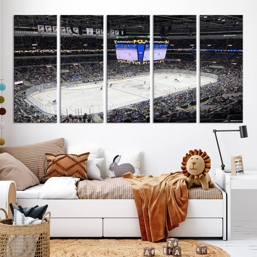 Enterprise Center Missouri St. Louis Blues Hockey Stadium Wall Art Canvas Print