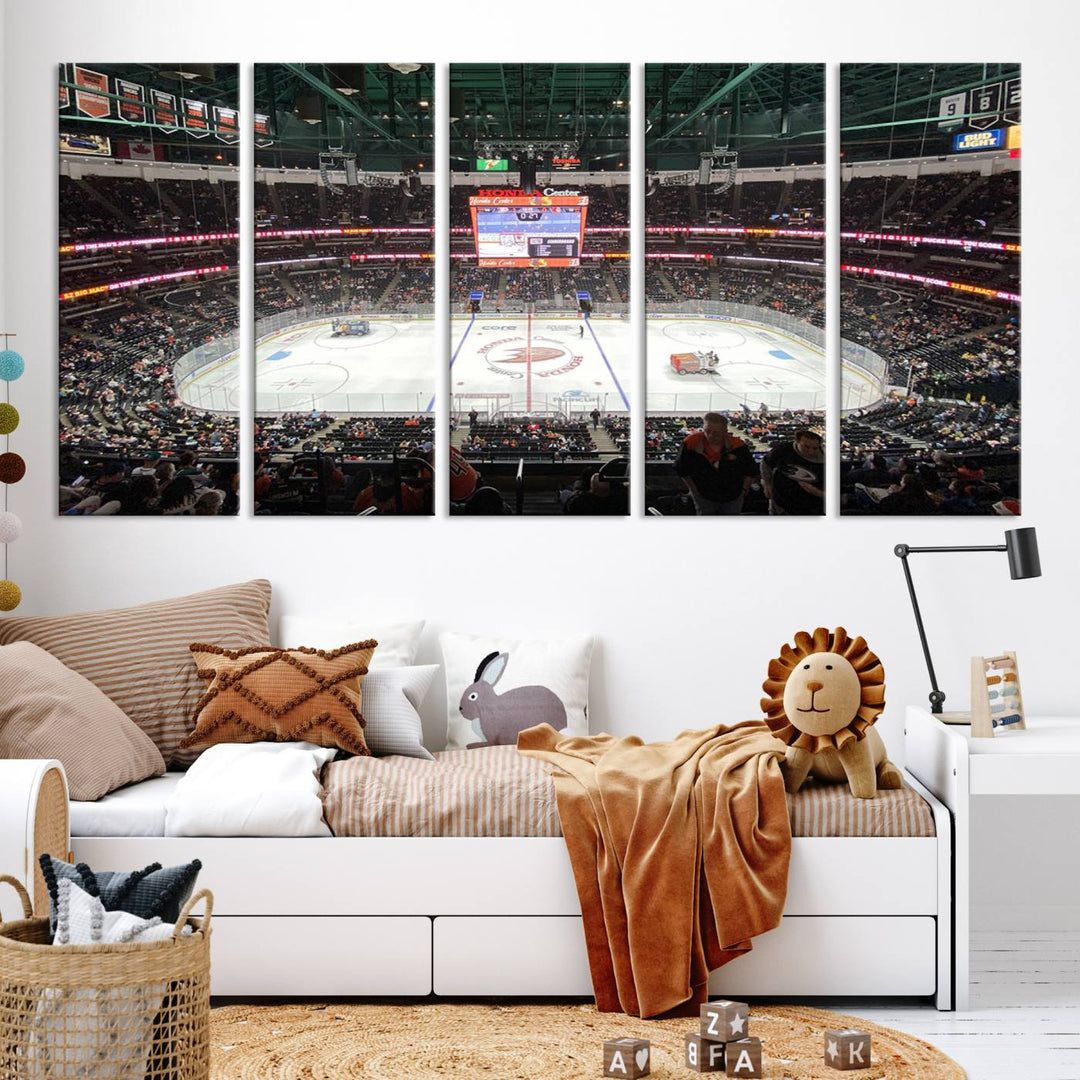 Honda Center California Anaheim Ducks Ice Hockey Stadium Wall Art Canvas Print