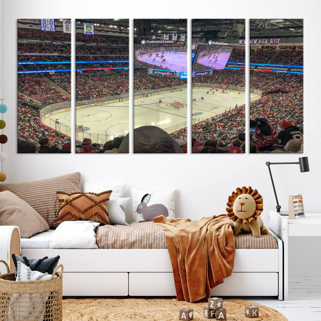 Prudential Center Newark New Jersey Devils Hockey Stadium Wall Art Canvas Print