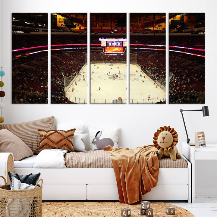 Wachovia Center Priort of Lyers Game Ice Hockey Stadium Wall Art Canvas Print