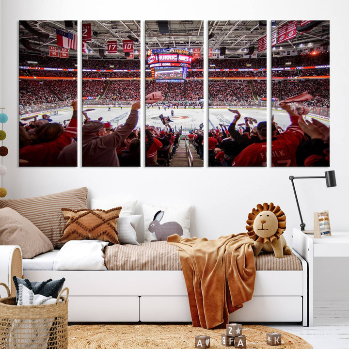 Carolina Hurricanes Ice Hockey Stadium Wall Art Canvas Print