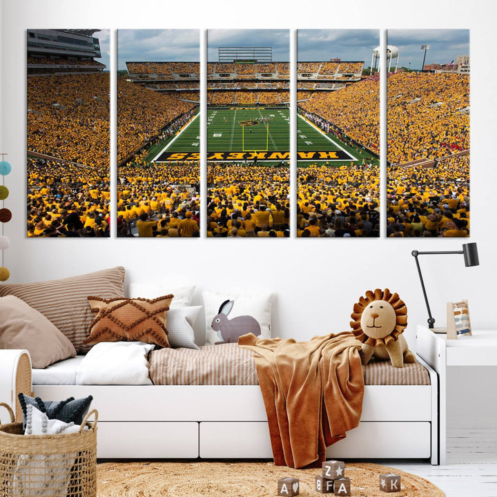 Kinnick Stadium - Iowa Hawkeyes Football Team Print - Iowa City Kinnick Stadium Wall Art Canvas Print