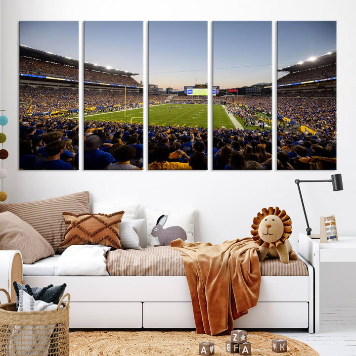 Pittsburgh Panthers Football Team Print - Pittsburgh Acrisure Stadium Wall Art Canvas Print